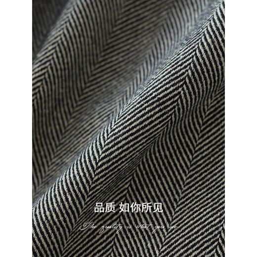 COCOBELLA提花人字纹老钱风轻商务西装秋休闲毛呢外套SI0010 商品图4