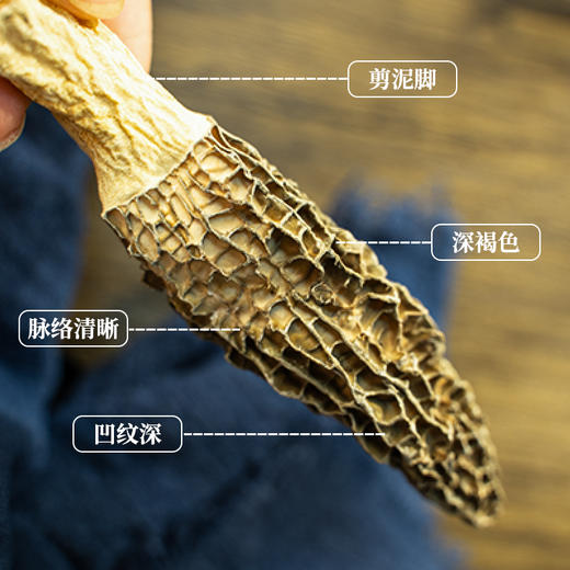 【云南高山有机羊肚菌】头茬新货 太阳自然晒干 精挑细选 大小均匀 纹路清晰 煲汤 炖煮 素炒皆可 2种规格任选 商品图3