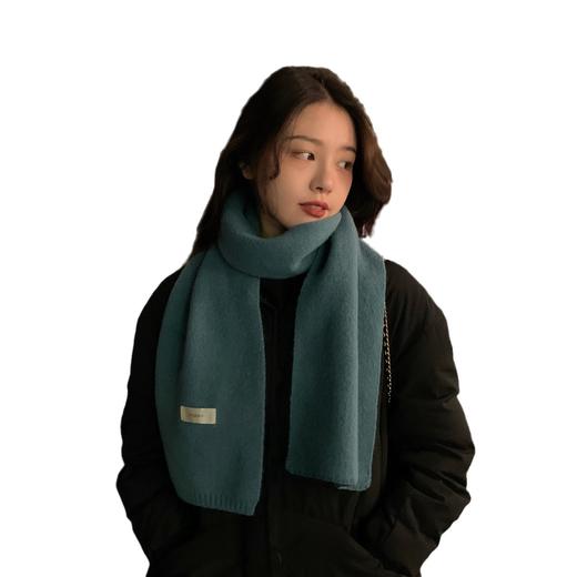 【韩版ins保暖纯色围巾】秋冬季 百搭时尚学生针织小围脖男新款毛线围巾 商品图11