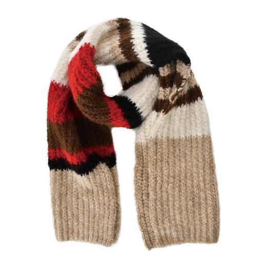 卡蒙冬季拼色条纹百搭随性针织围巾KM-1950 商品图7