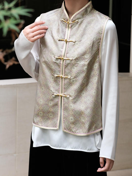 盛唐牡丹| 真丝重缎宋锦双面穿马甲[特价品] 商品图4