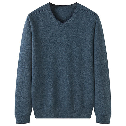 【100%羊毛】【新款DDS】大依优型大码男装羊毛衫V领毛衣针织衫休闲加肥加大男士胖子大码内搭上衣 商品图0