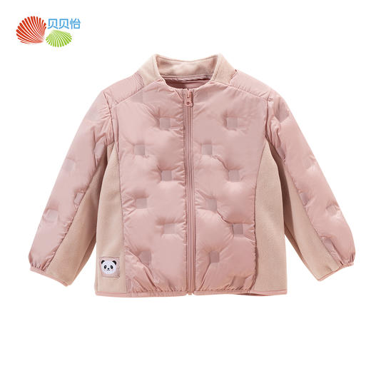 贝贝怡冬季儿童轻盈保暖羽绒服男女童时尚撞色外套ZB4DS001 商品图5