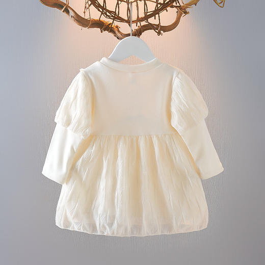 【泡泡袖裙子超仙，童趣设计，让小公主们更可爱自信】女宝宝公主礼服裙 女童秋季连衣裙 儿童新款洋气泡泡袖裙子-QQ 商品图3