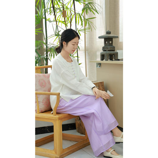 【抖音专属】新中式衬衣（24810964玉茗） 商品图0