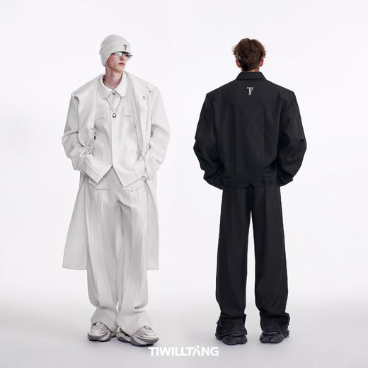 TIWILLTANG启世录“麟次栉裥“明线链条夹克 商品图4