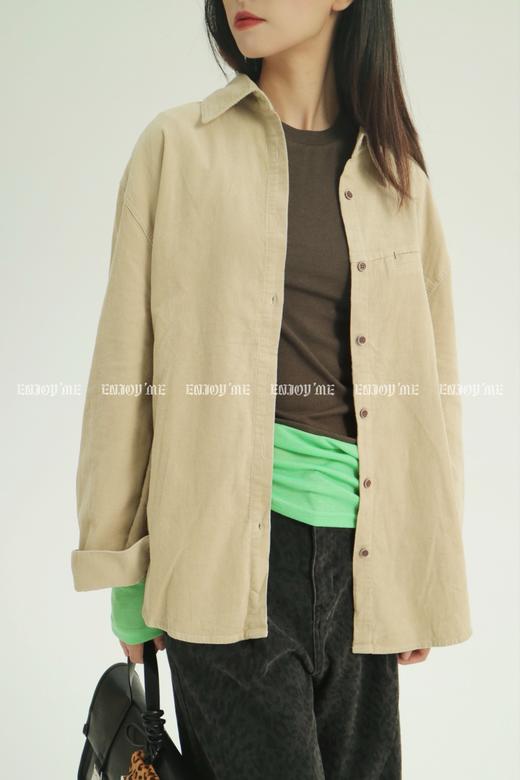 【门店同款】ENJOY秋季less is more灯芯绒衬衣 159407419 商品图4