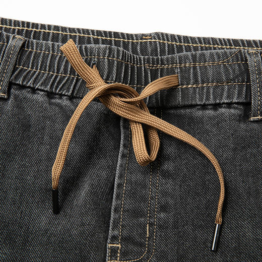 【新款DKP】大依优型大码松紧腰牛仔裤直筒长裤男舒适弹力休闲商务简约百搭加肥加大男装 商品图5