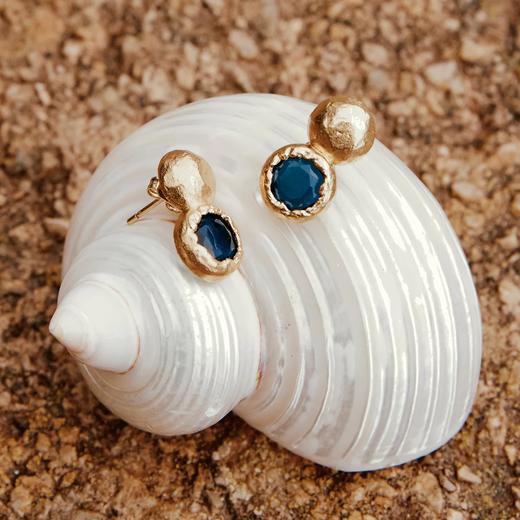 北京仓｜Agapee-PETRA NIGHT-星空 24k镀金 耳钉［法国设计师］ 商品图3