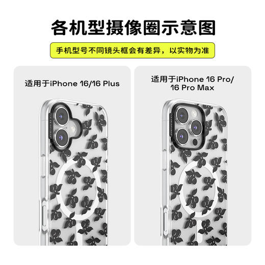 【玩趣主义·手机壳】黑白樱桃 POPCASE手机壳 MagSafe Popcase磁吸款 撞色 食物 拼接 iPhone 15/14/13 商品图2