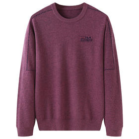 【100%羊毛】【新款DDS】大依优型大码男装羊毛衫圆领毛衣针织衫休闲加肥加大男士胖子大码内搭上衣