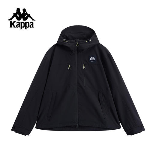 Kappa卡帕背靠背秋季新款运动防风衣男款户外防泼水连帽夹克外套K0E72FJ82 商品图0