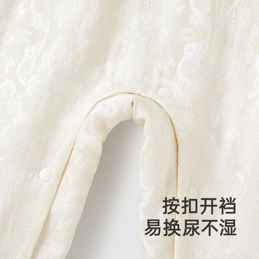 【高定系列】英氏婴儿羊毛连体衣桑蚕丝秋冬保暖毛织爬服新款 商品图4