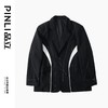 PINLI品立秋季新款黑白拼接撞色西装男明线高级休闲西服外套B243106035 商品缩略图2
