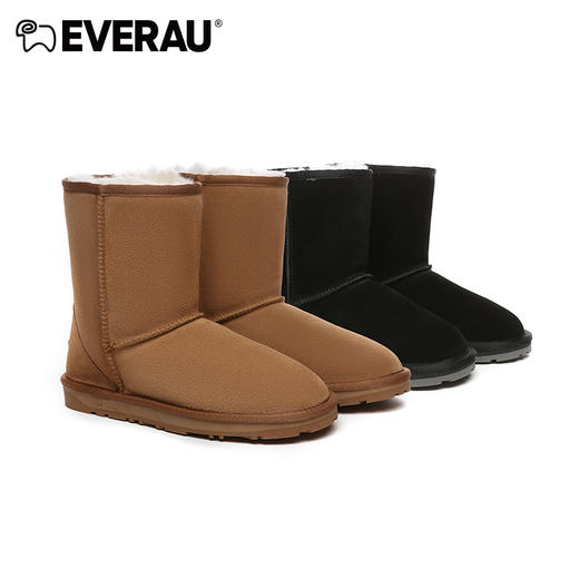 EVERAU中筒绒面经典男女同款雪地靴EA3133 商品图0