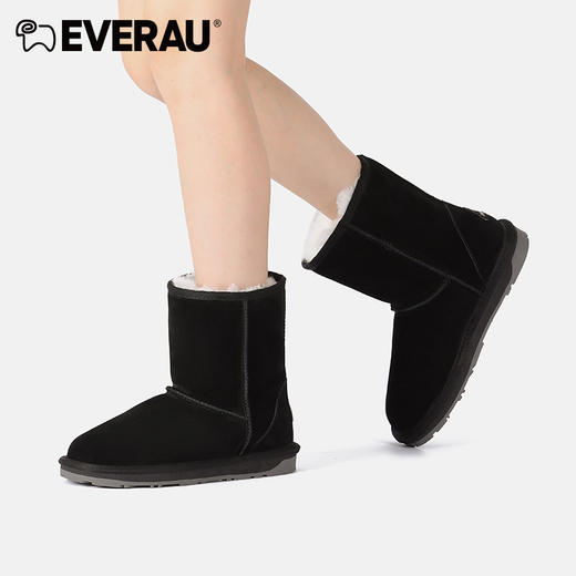EVERAU中筒绒面经典男女同款雪地靴EA3133 商品图7