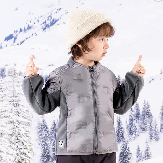 贝贝怡冬季儿童轻盈保暖羽绒服男女童时尚撞色外套ZB4DS001 商品图2