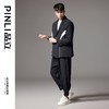 PINLI品立秋季新款黑白拼接撞色西装男明线高级休闲西服外套B243106035 商品缩略图8