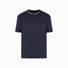 EMPORIO ARMANI 阿玛尼 男士ASV 莱赛尔纤维混纺平纹针织徽标领圆领短袖T恤 蓝色 6D1T95 1JOSZ 0920 商品缩略图0