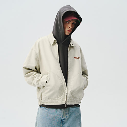 714street破坏水洗底特律夹克男女2024秋冬新款美式复古工装外套 商品图0