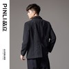 PINLI品立秋季新款黑白拼接撞色西装男明线高级休闲西服外套B243106035 商品缩略图1