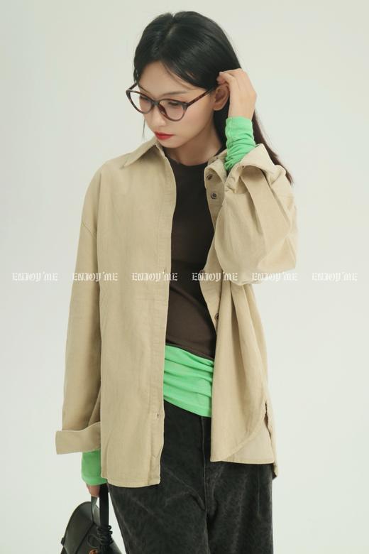 【门店同款】ENJOY秋季less is more灯芯绒衬衣 159407419 商品图5