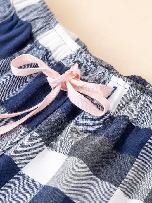 【全棉情侣 AB格子】SCHIESSER德国舒雅全棉AB格子情侣系列女士长袖家居套装31/24150H 商品图3