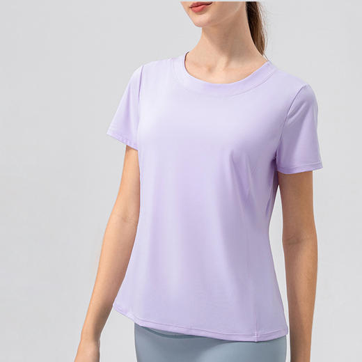 跃牌【欲动春风】系列 细纱女夏宽松瑜伽服短袖轻薄裸感透气跑步健身运动上衣32235 商品图1