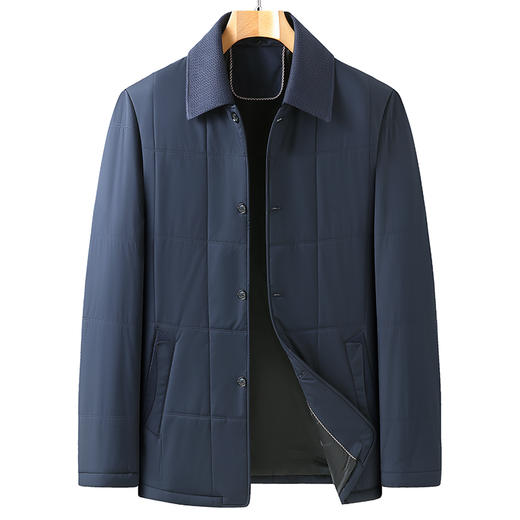 【棉衣】【可拆衣领】【新款DWP】大依优型大码翻领夹克加棉棉衣外套风衣加肥加大肥佬休闲商务上衣男士胖子 商品图1