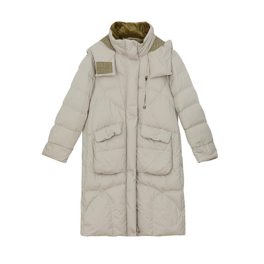 谜底长款羽绒服女2024冬新品设计感加厚保暖鸭绒面包服244MY1525 商品图4