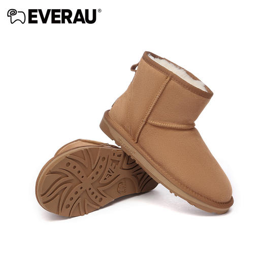 EVERAU男女同款迷你短筒经典麂皮绒雪地靴EA3132 商品图3