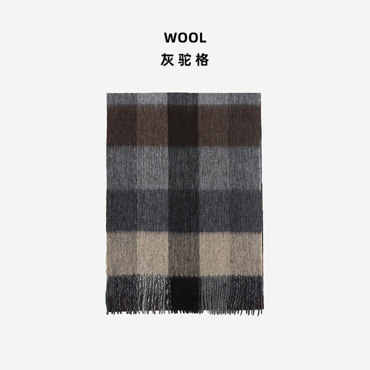 秋冬季【韩版羊毛围巾】高级百搭加长款 简约女士格子冬季爆款百搭男士围脖 商品图4