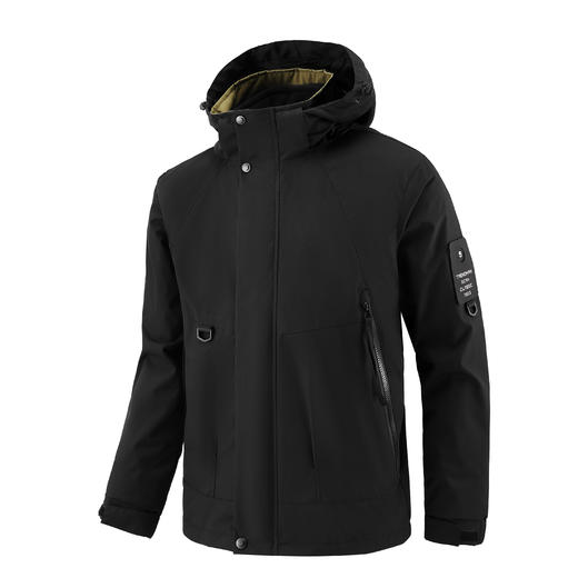 【新款DNY】大依优型大码三合一冲锋衣加绒保暖两件套内胆可拆防风防水户外加肥加大号外套男士上衣 商品图3