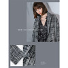 COCOBELLA[MIU系穿搭]毛绒格纹羊毛大衣女秋冬毛呢外套WL3005 商品缩略图3
