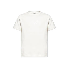 EMPORIO ARMANI 阿玛尼 男士斜体徽标刺绣 ASV 棉质轻质针织圆领短袖T恤 白色 6D1TQ8 1JOCZ 0101