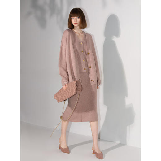 COCOBELLA[璀璨星河]细闪亮片金丝软糯针织马夹叠穿马甲WS508 商品图3