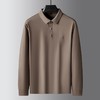 【新款DK】大依优型大码长袖Polo衫锦氨无痕翻领男士加肥加大休闲大码男装宽松长袖体恤上衣 商品缩略图1