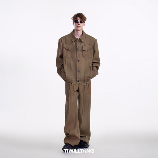 TIWILLTANG启世录“麟次栉裥“明线链条夹克 商品图3