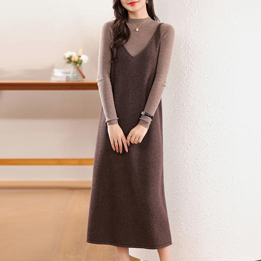 纤束马丝光纯羊毛吊带长马甲 JN-2416 商品图9