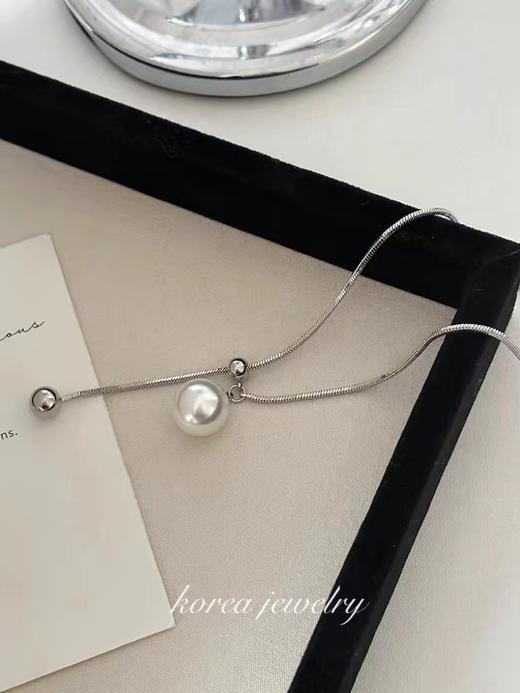 灵魂高冷珍珠蛇骨链韩国出口珍珠毛衣链可调毛衣链 商品图9