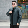 【加绒】【新款DTX】大依优型大码立领皮夹克PU加绒棉衣外套加肥加大肥佬休闲上衣男士胖子秋冬 商品缩略图6
