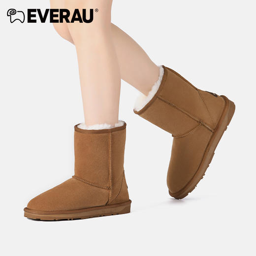 EVERAU中筒绒面经典男女同款雪地靴EA3133 商品图8