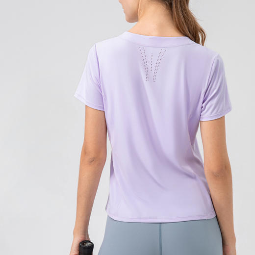 跃牌【欲动春风】系列 细纱女夏宽松瑜伽服短袖轻薄裸感透气跑步健身运动上衣32235 商品图0