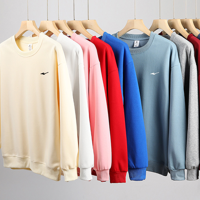 鸿星尔克春秋款纯棉圆领卫衣情侣款