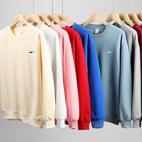 鸿星尔克春秋款纯棉圆领卫衣情侣款