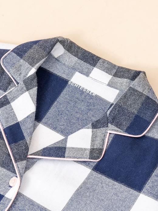 【全棉情侣 AB格子】SCHIESSER德国舒雅全棉AB格子情侣系列女士长袖家居套装31/24150H 商品图4