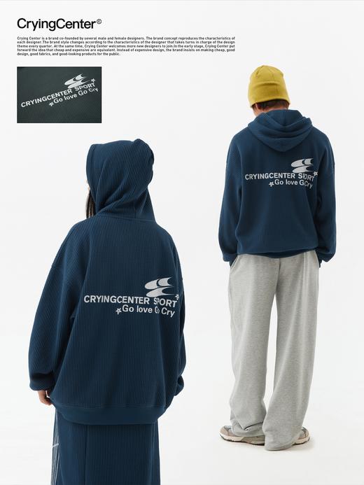 CryingCenter 四色华夫格开衫外套 情侣 休闲 哭喊中心 商品图1