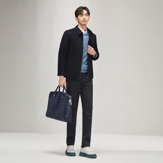 【高端系列】柒牌羽绒夹克男秋冬新款可拆卸内胆一衣两穿翻领外套	127D70310 商品图3