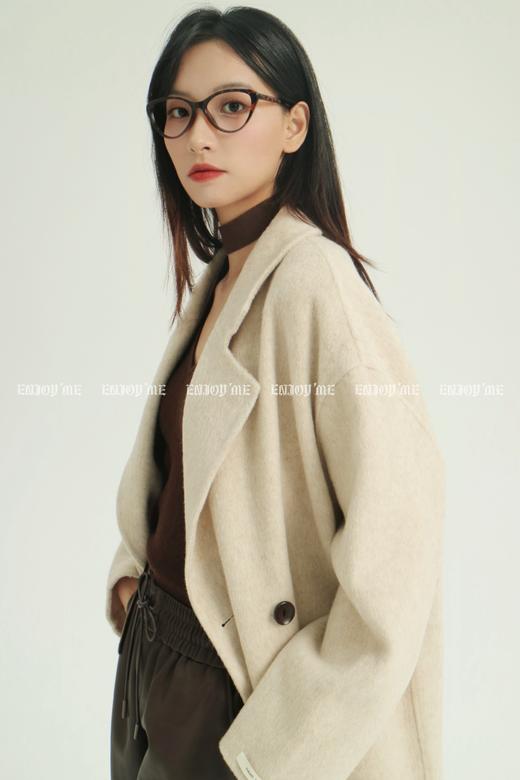 【门店同款】ENJOY冬季柔韧与共双排扣长款大衣 159495498 商品图7