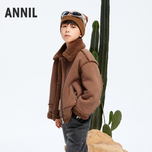 【实体店同款】男女童复合绒御寒外套冬季新款安奈儿童装AM445774 商品图1